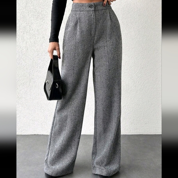 Women's Herringbone Suit Pants - Picture 1 of 4